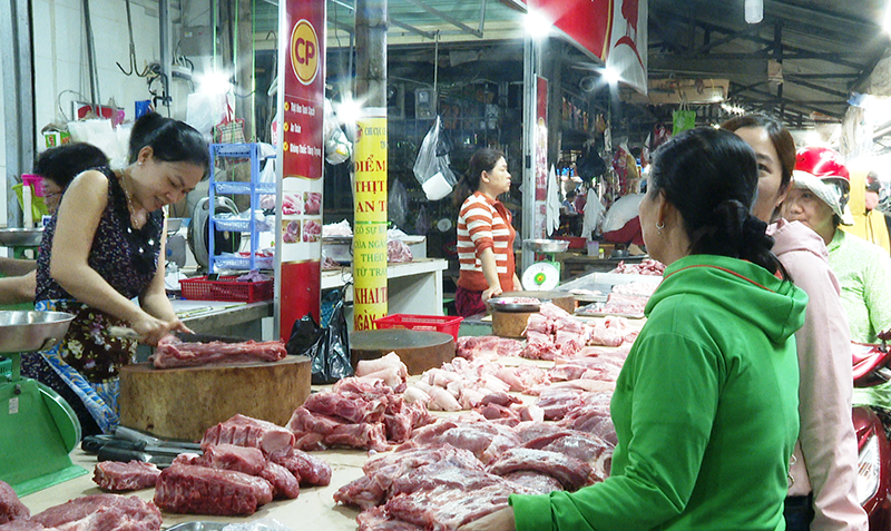 giá thịt heo tại chợ