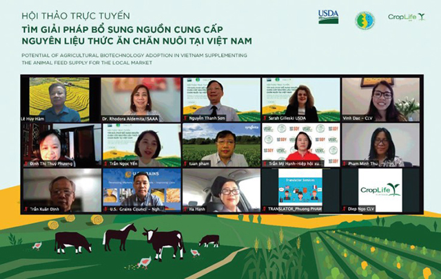 hội thảo trực tuyến giải pháp cung cấp nguyên liệu thức ăn chăn nuôi