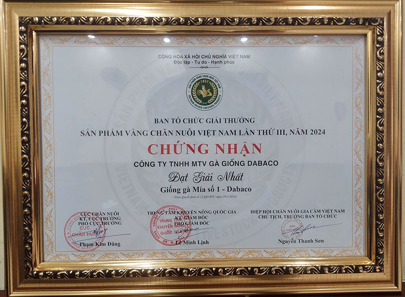 giải thưởng Sản phẩm vàng chăn nuôi Việt Nam 2024