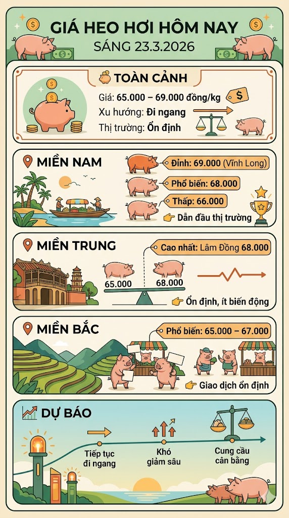 giá heo hơi 23-3