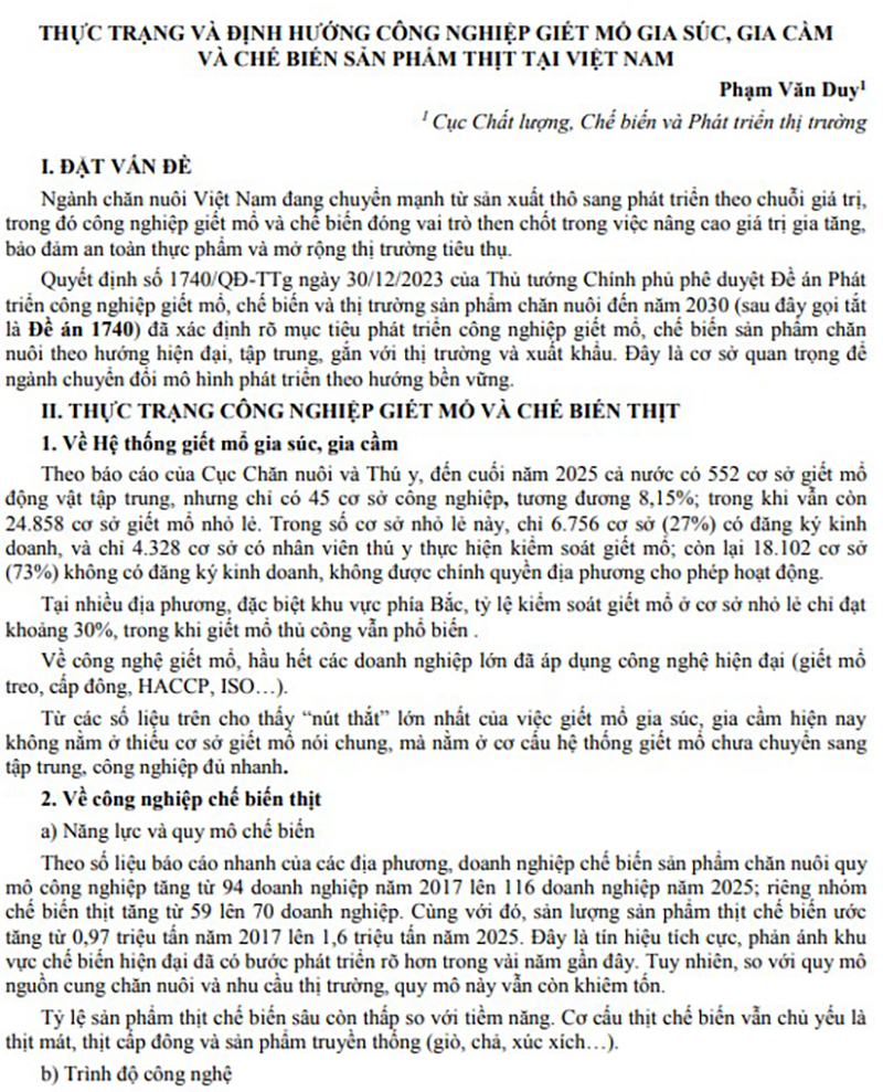 tài liệu Hội thảo Chăn nuôi và Thú y