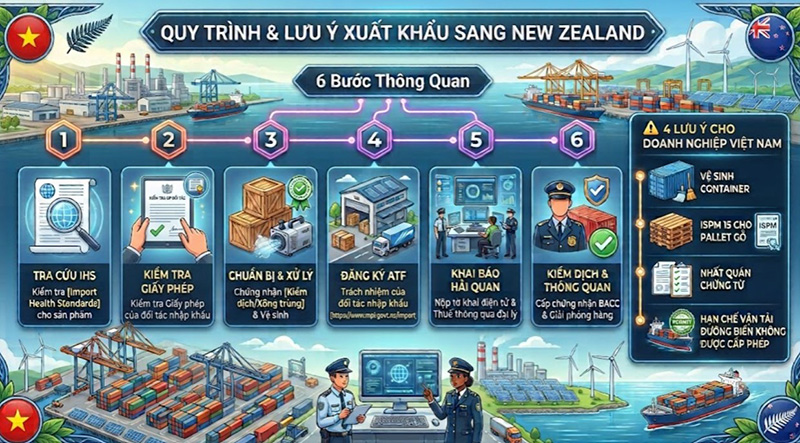 Quy trình xuất khẩu sang New Zealand