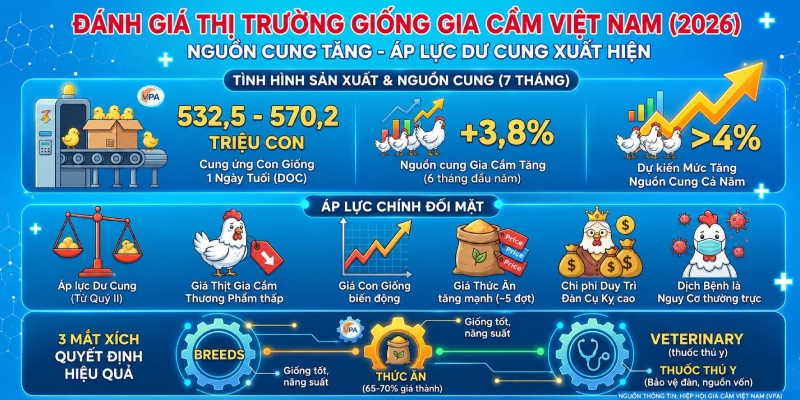 đánh giá thị trường gia cầm giống năm 2026