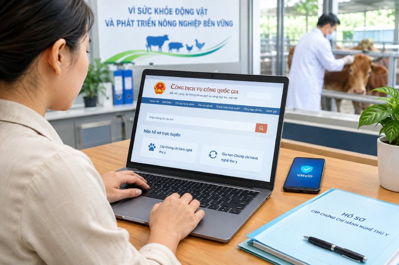 gia hạn chứng chỉ hành nghề thú y